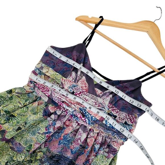 UO Staring at Stars purple green babydoll dress floral size 2 - Picture 5 of 8